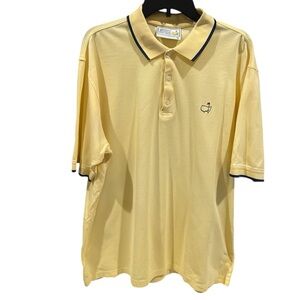 Augusta National Golf Shop 60s Two Ply Mercerized Cotton Masters Yellow Polo XL